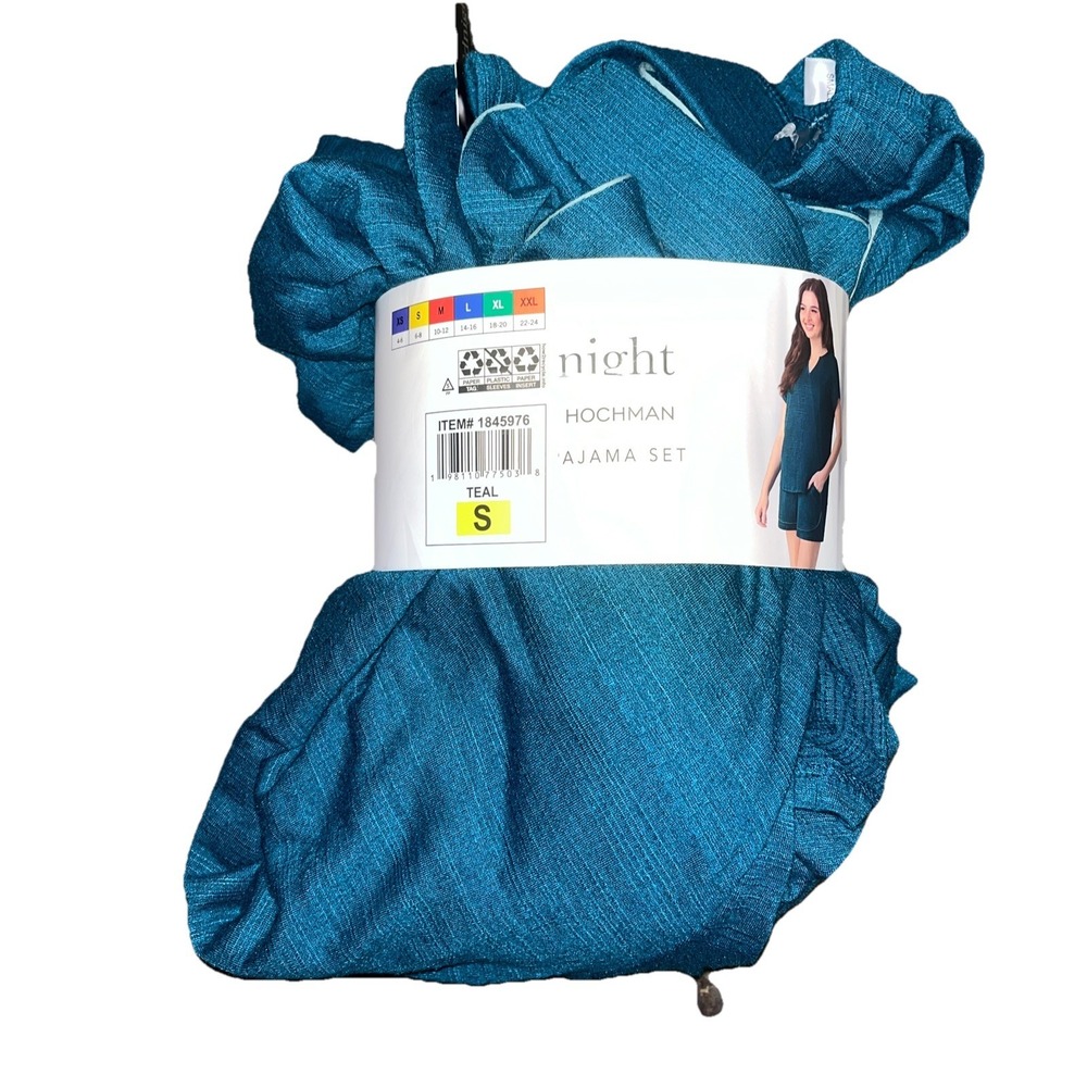 NEW Carole Hochman Midnight Women's 3-pc PJ Set Teal Small